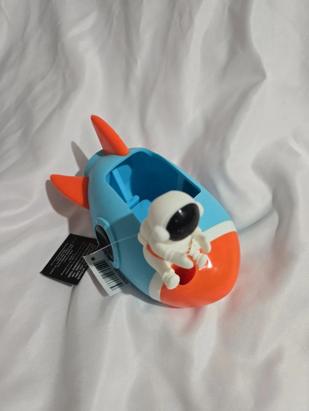 NWT Bath & Body Works Hand Soap Holder Rocket Austronaut W/ Sound Silicone